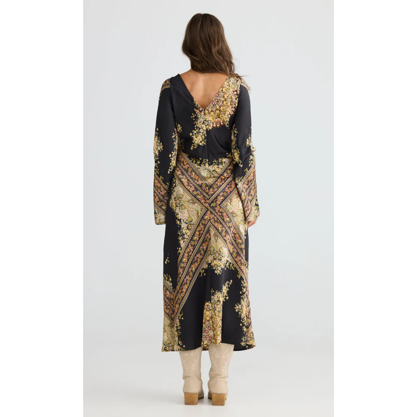 Stardust Maxi Dress | Black Paisley