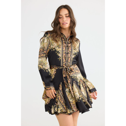 Clove Dress | Black Paisley