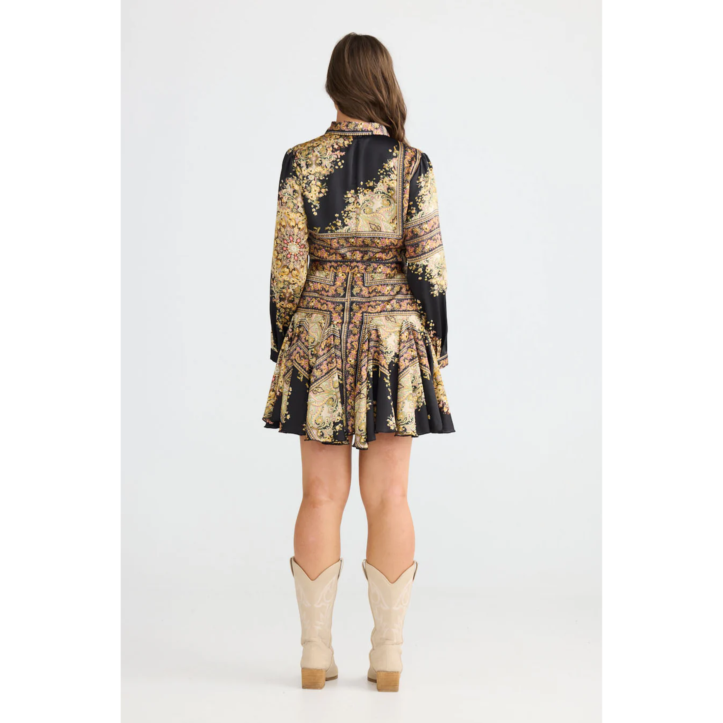 Clove Dress | Black Paisley