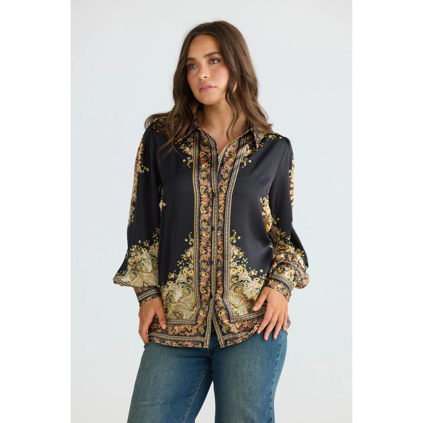 Rune Shirt | Black Paisley