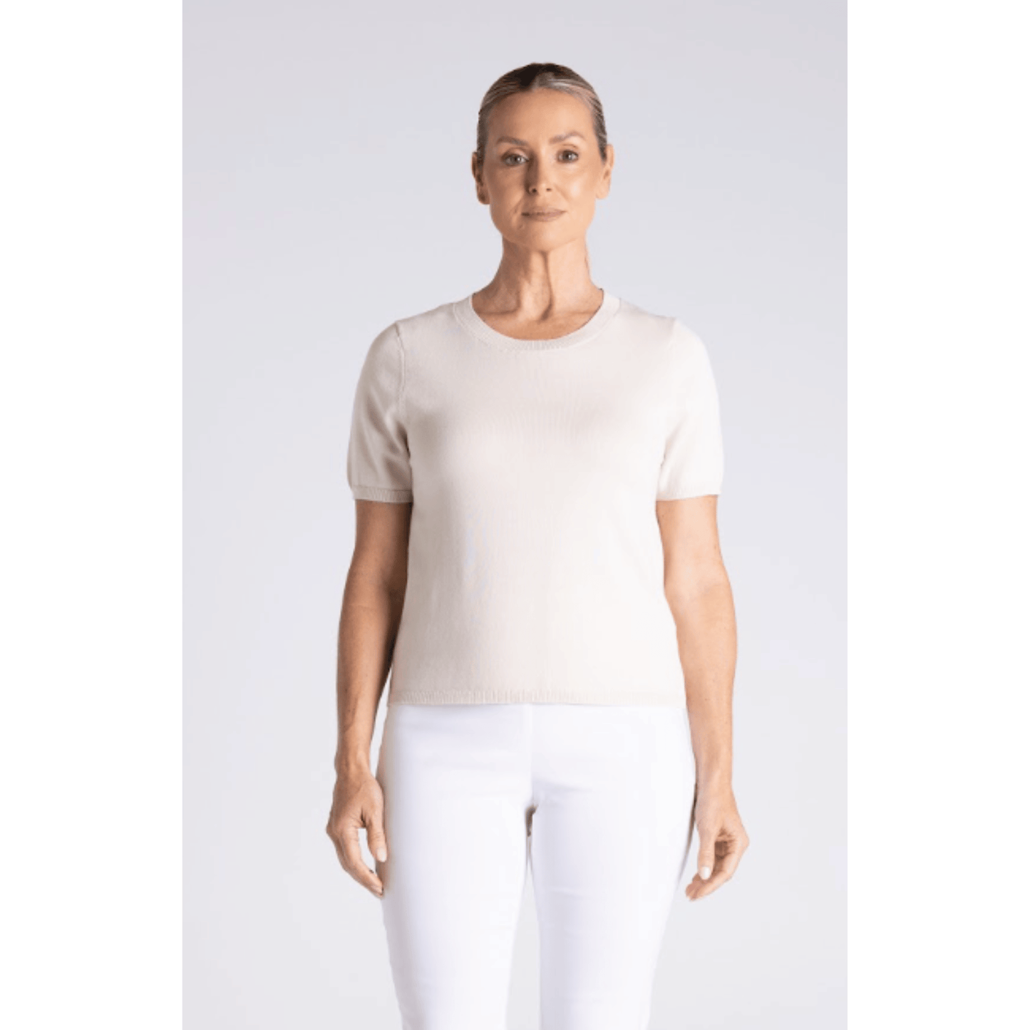Bowral Knit T-Shirt | Straw