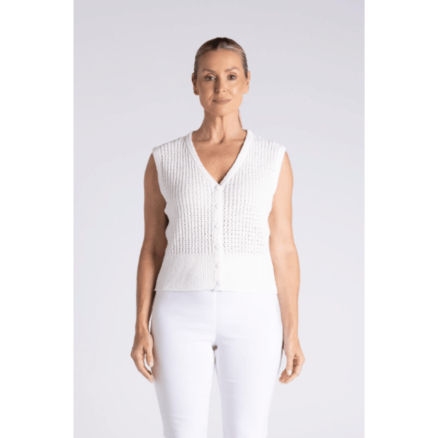 Berrima Knitted Vest | Milk
