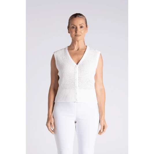 Berrima Knitted Vest | Milk