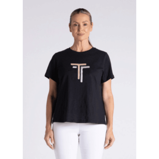 Milly Crew Neck T-Shirt | Black