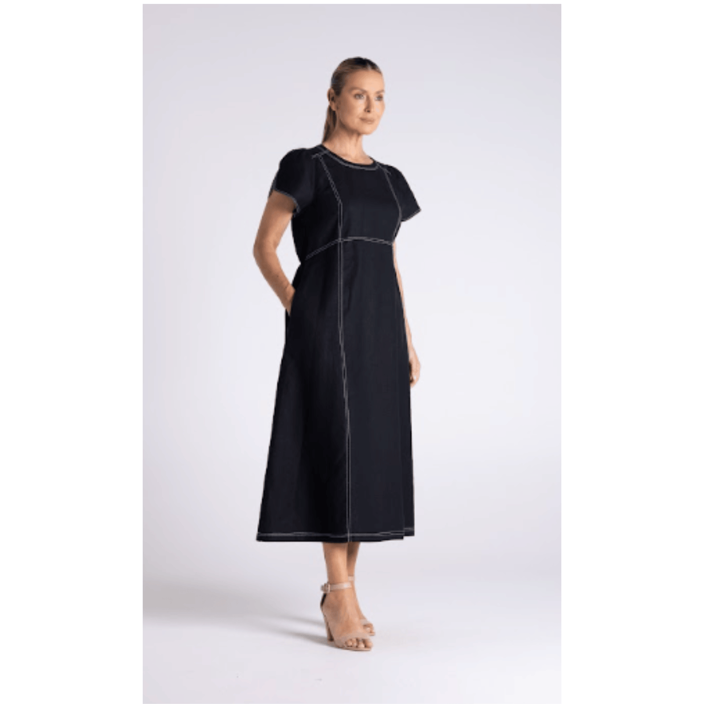 Mary Midi Dress | Black
