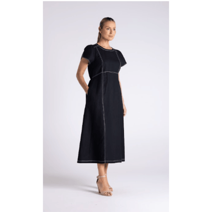 Mary Midi Dress | Black