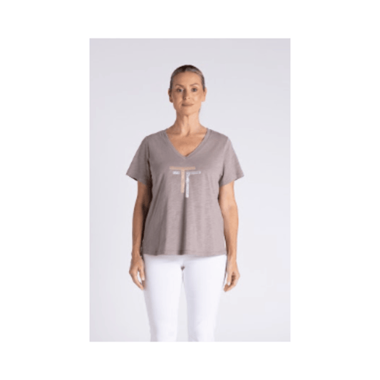 Hartley V-Neck T-Shirt | Dove