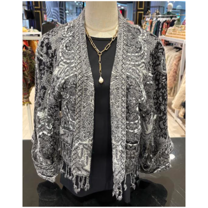 Kashmiri Wool Jacket | Black & White
