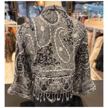 Kashmiri Wool Jacket | Black & White