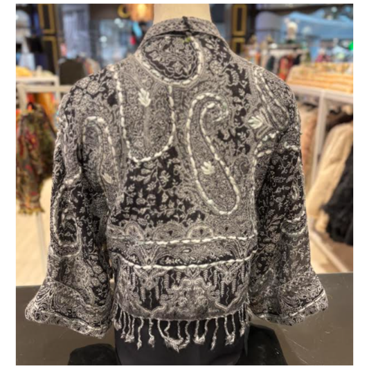 Kashmiri Wool Jacket | Black & White