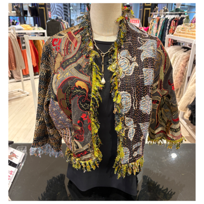 Posh Patch Silk Jacket | Floral