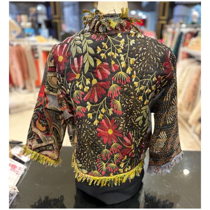 Posh Patch Silk Jacket | Floral