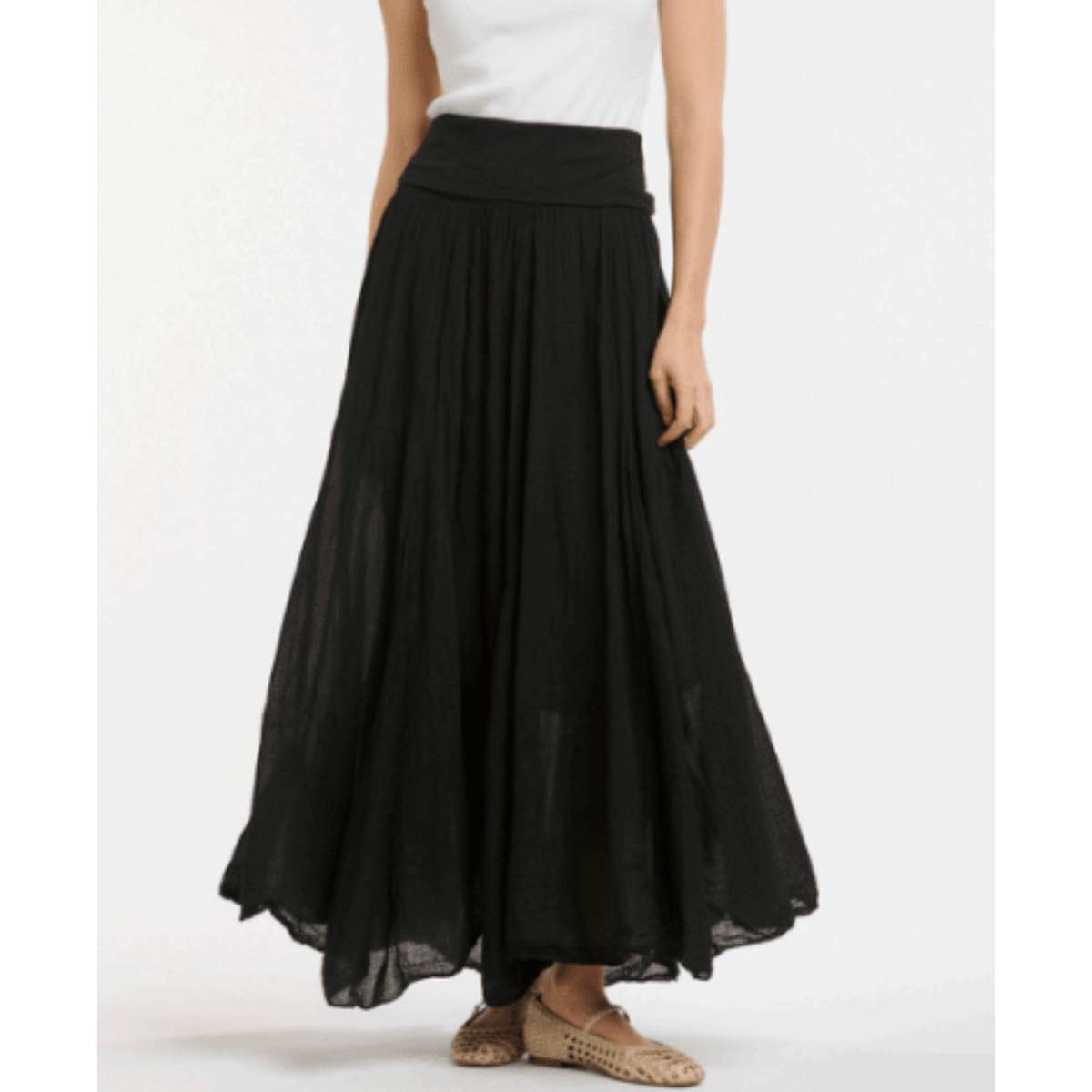 Sinatra Crinkled Skirt | Black | Urban Luxury