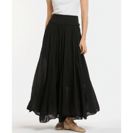 Sinatra Crinkled Skirt | Black | Urban Luxury