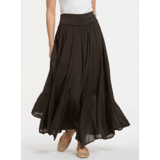 Sinatra Crinkled Skirt | Choco | Urban Luxury