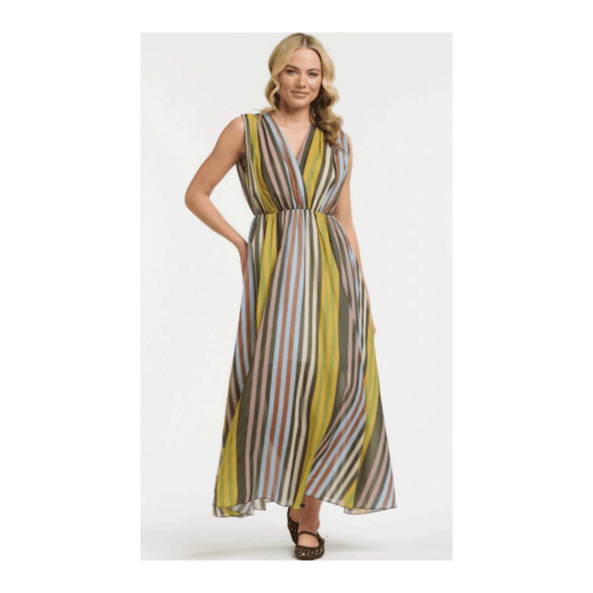Liguria Dress | Multi Stripe | Urban Luxury