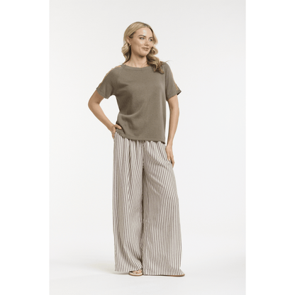 Francis Knit Top | Mud/Gold