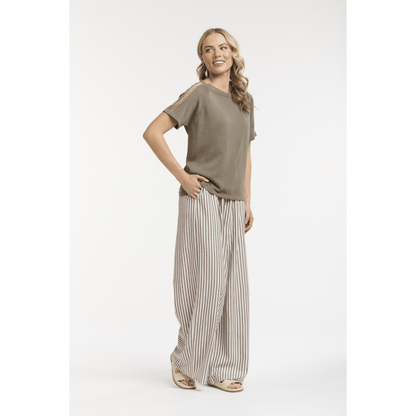 Francis Knit Top | Mud/Gold