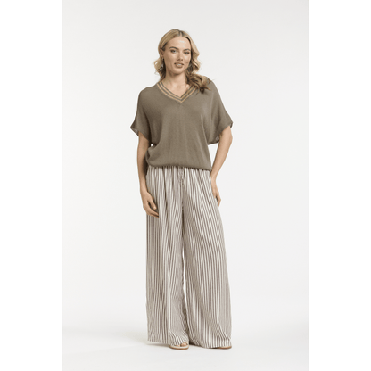 Beck Knit Top | Mud/Gold