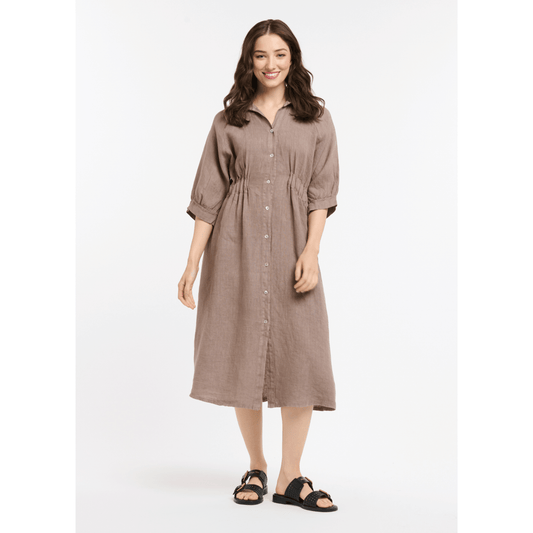 Peggy Linen Dress | Mud