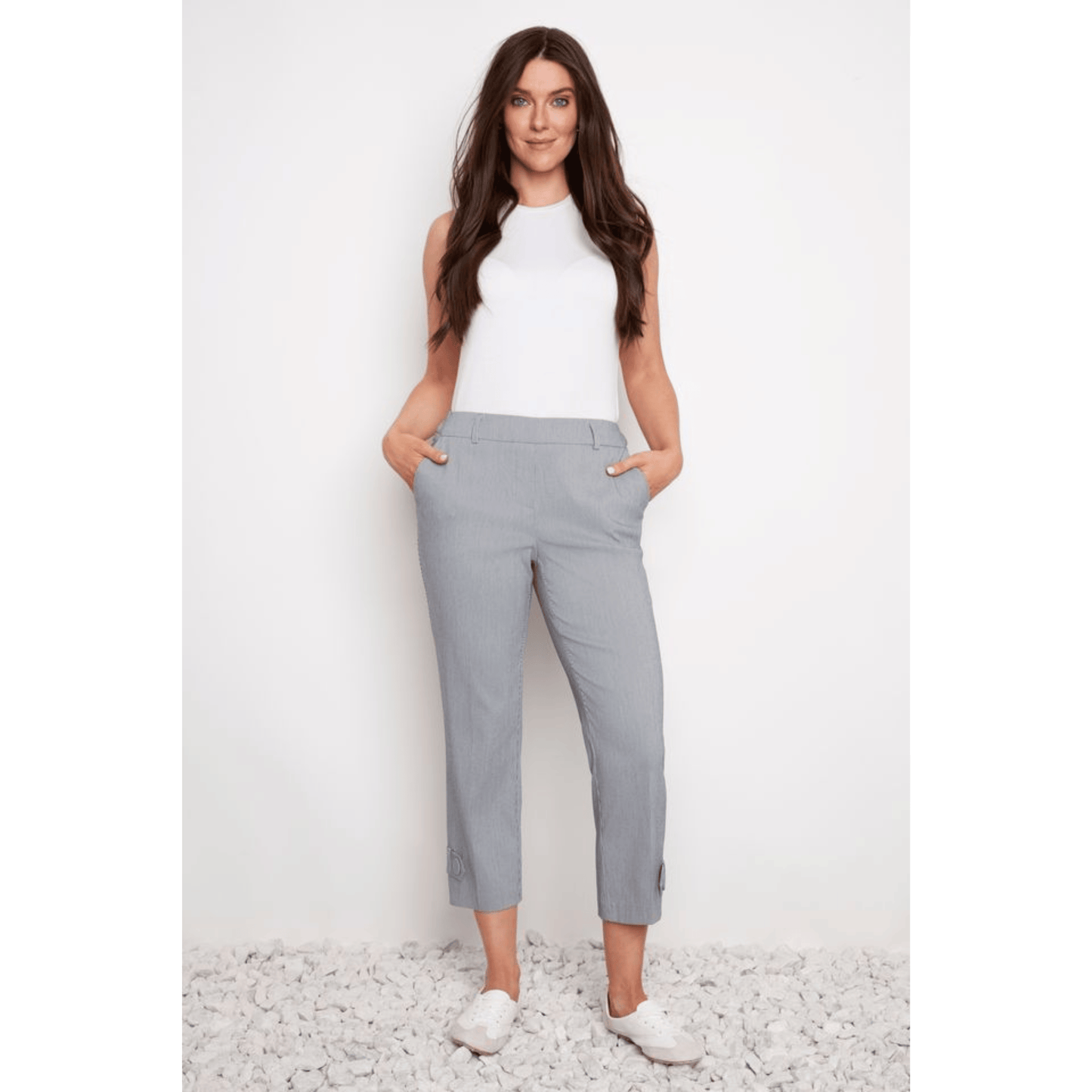UP - Buckingham Pant | Navy/White Stripe
