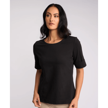 Boat Neck Top | Black