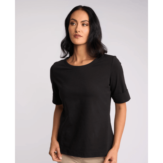 Boat Neck Top | Black