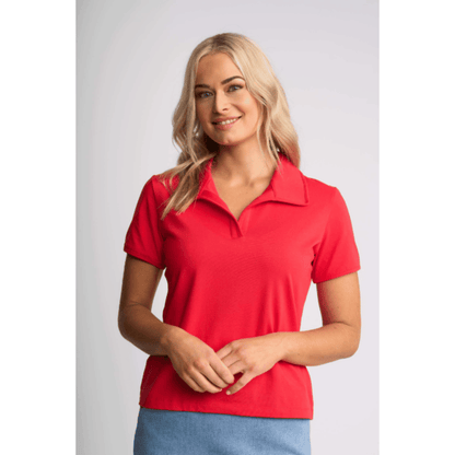 Kit Polo Top | Raspberry