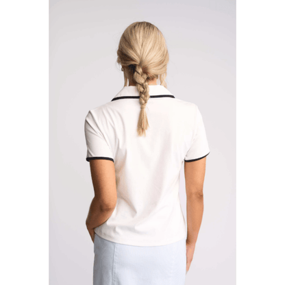 Kit Polo Top | White/Ink