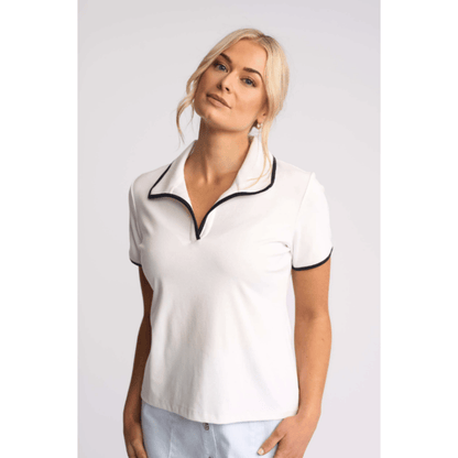Kit Polo Top | Ink/White