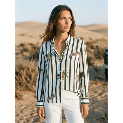 Isa Stripe Shirt | Green