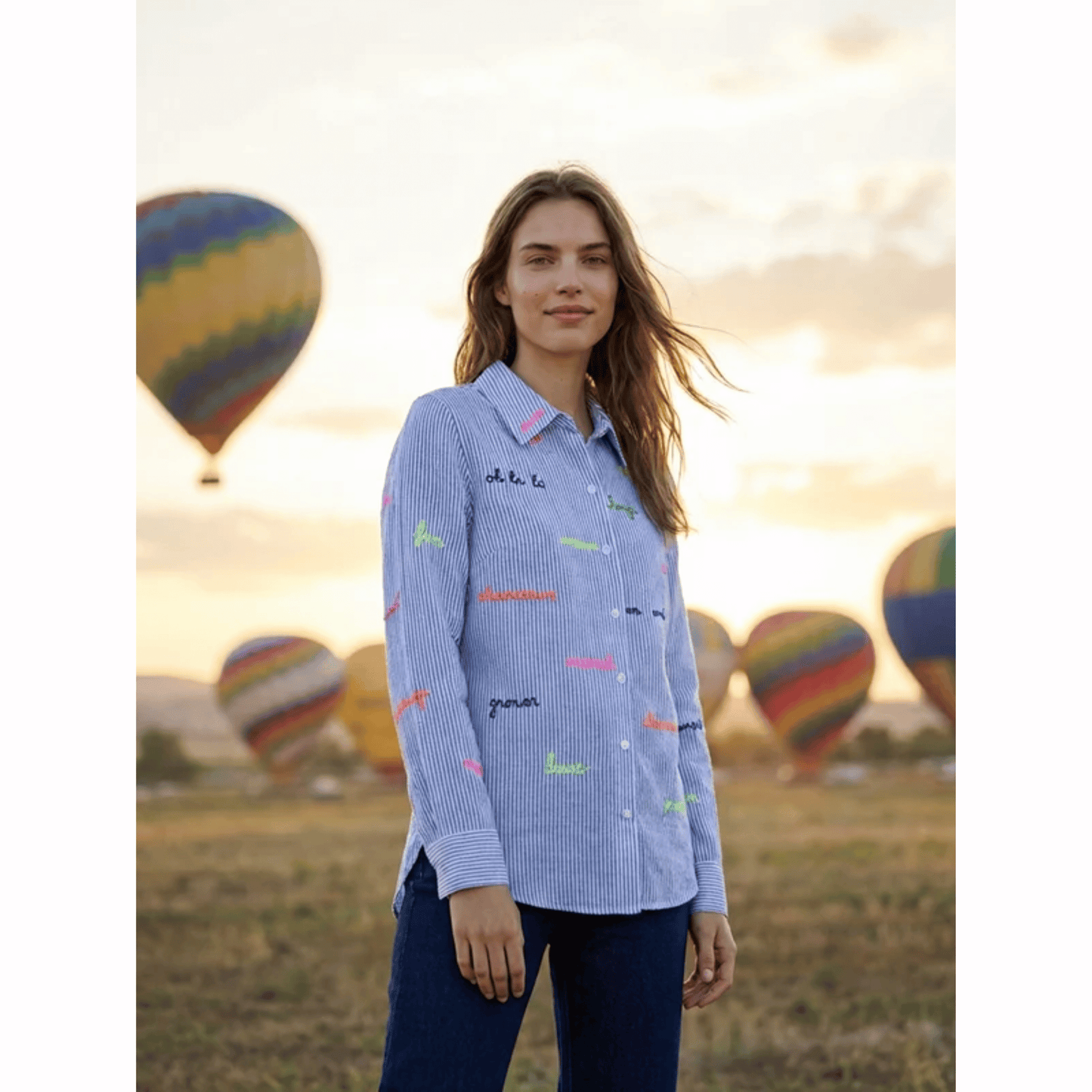 Mafalda Stripe Shirt | Blue