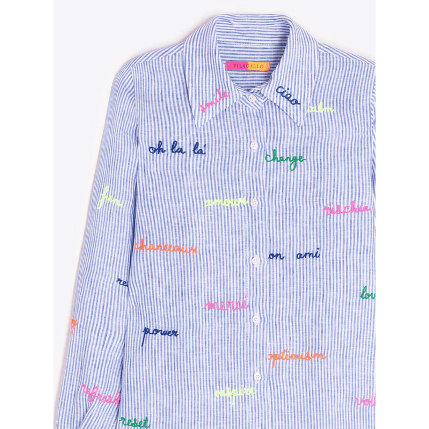 Mafalda Stripe Shirt | Blue
