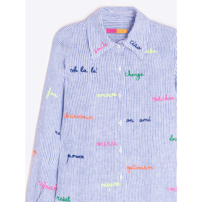 Mafalda Stripe Shirt | Blue