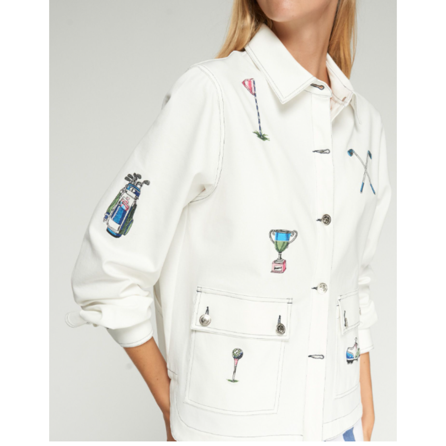 Balmoral Embroidered Shirt | White