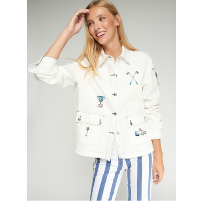 Balmoral Embroidered Shirt | White