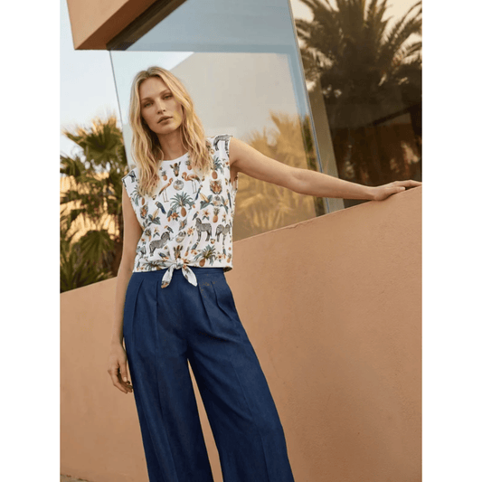 Aliza Jungle Knot Top | White