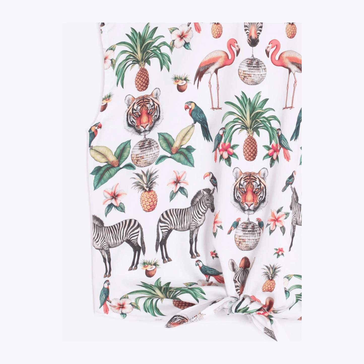 Aliza Jungle Knot Top | White