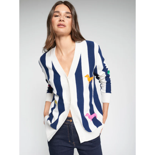 Alina Cardigan | Navy Stripes