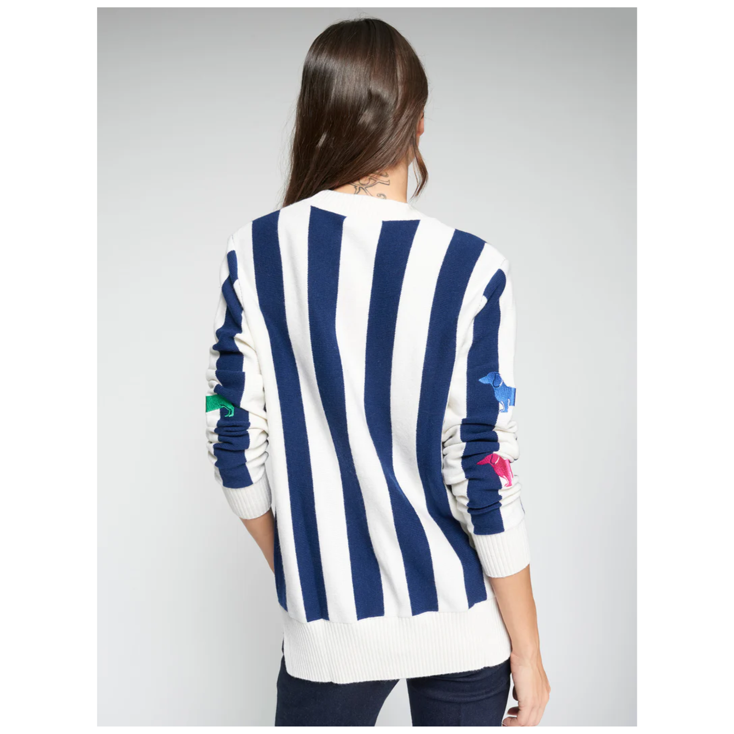 Alina Cardigan | Navy Stripes