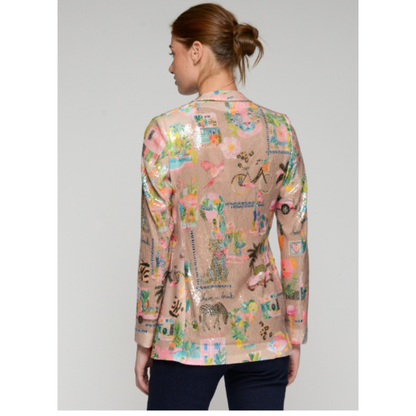 California Sequin Jacket | Beige