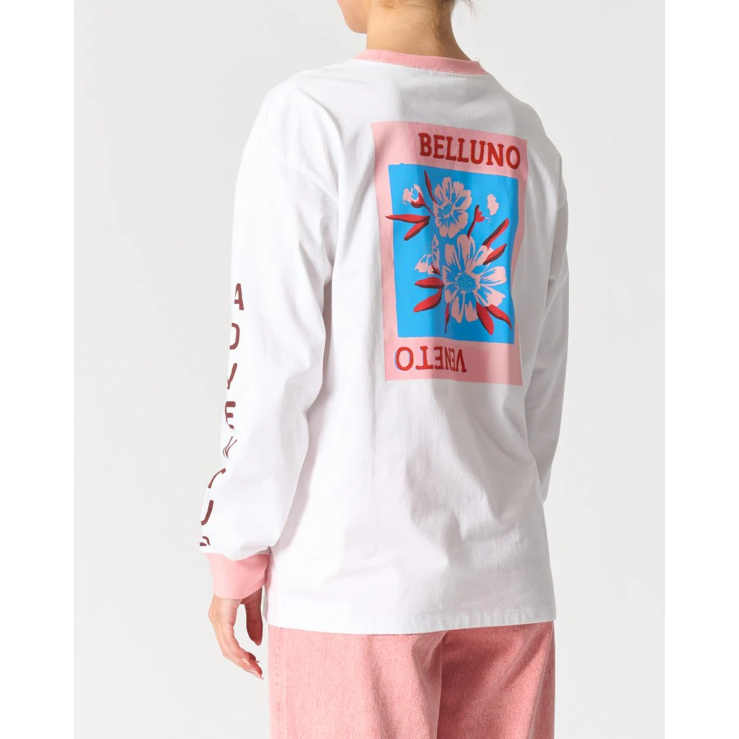 Malibu Long Sleeve Tee | Belluno Veneto/White