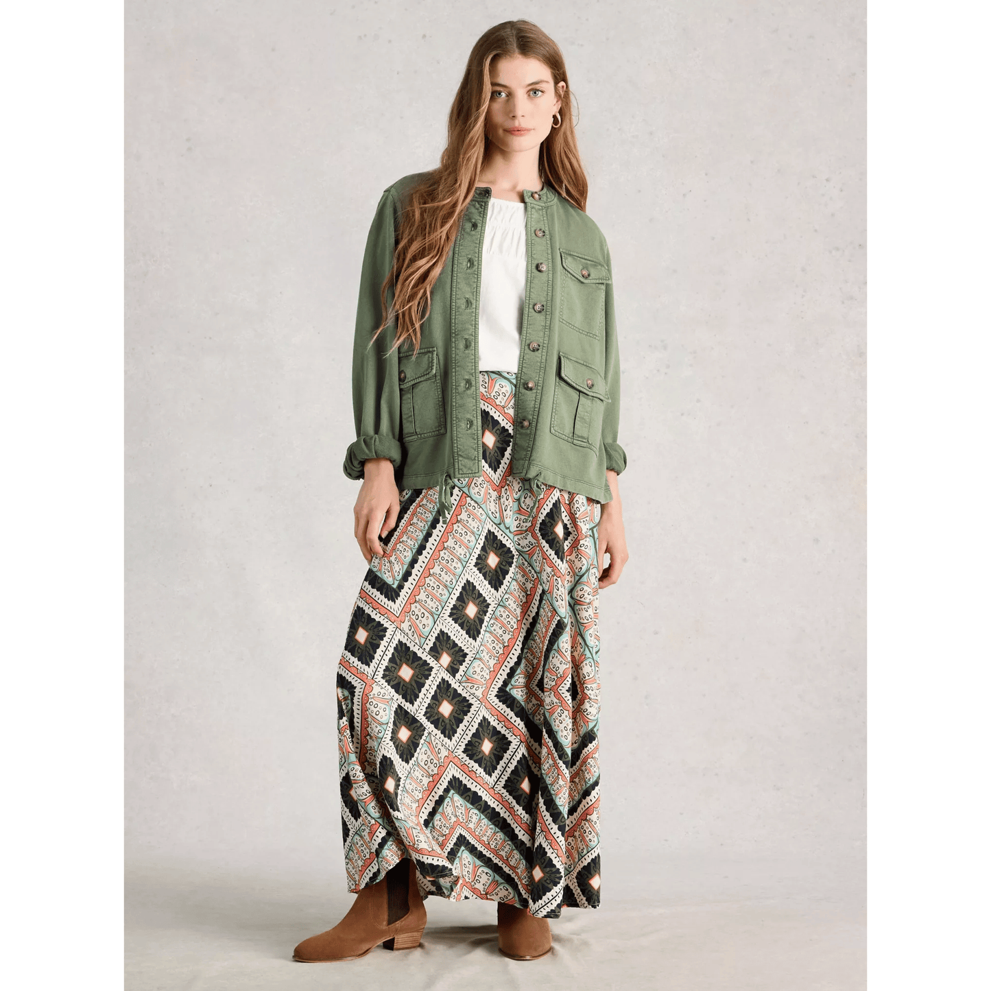 Hope Maxi Skirt | Orange Multi