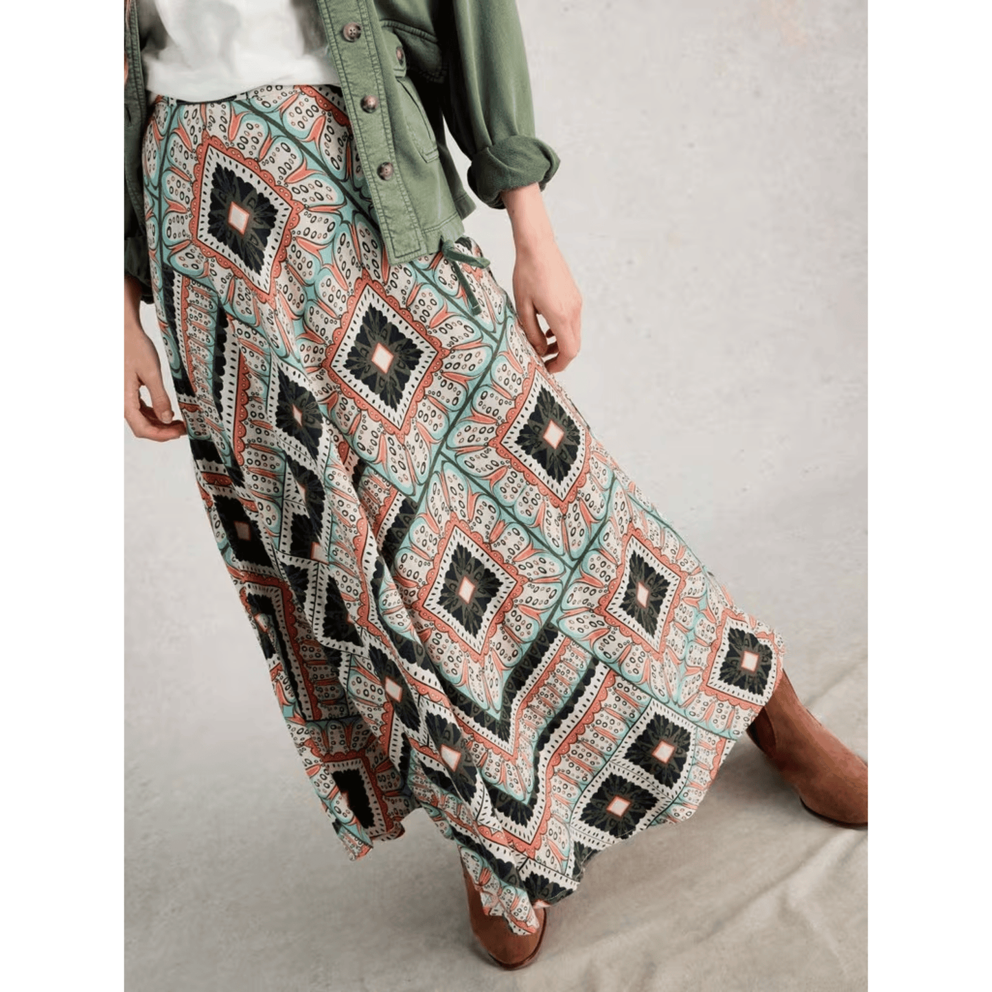 Hope Maxi Skirt | Orange Multi