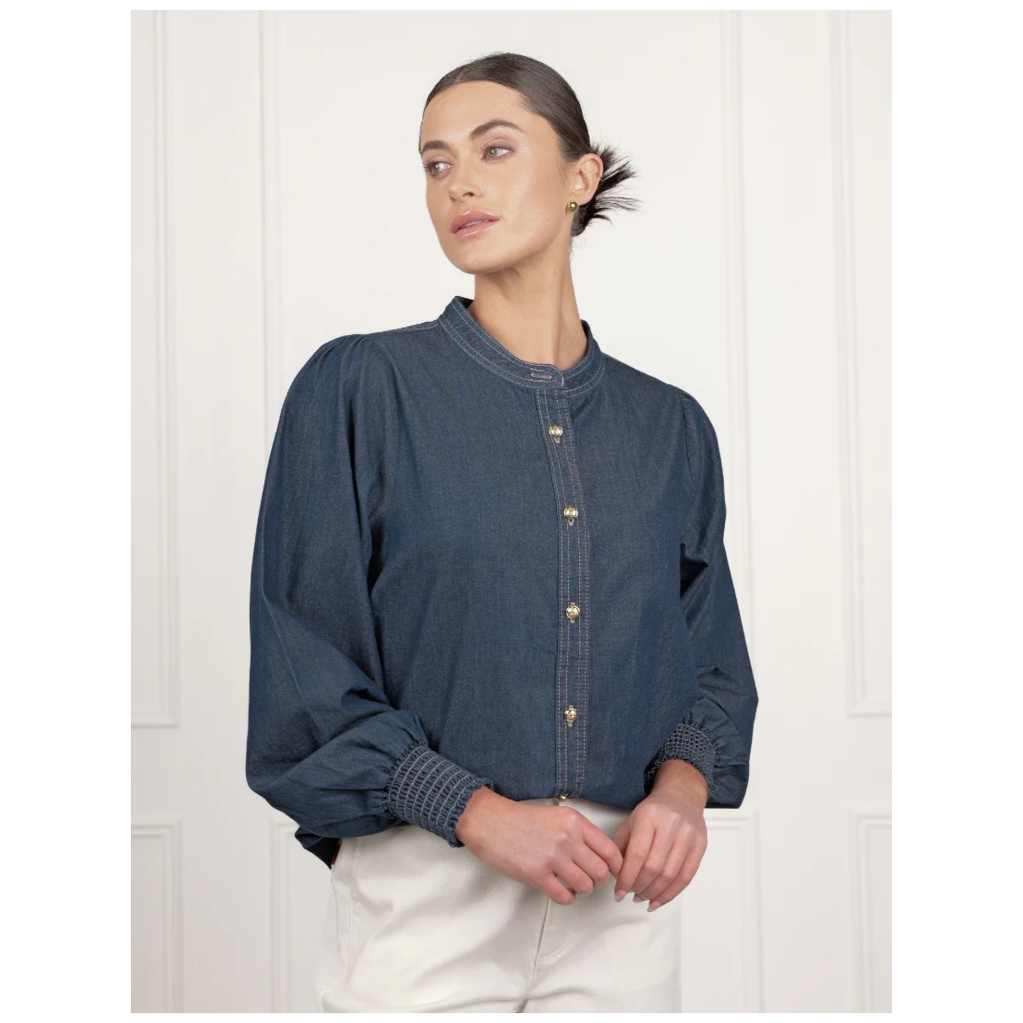 Zjoosh - Fleur Denim Shirt | Indigo
