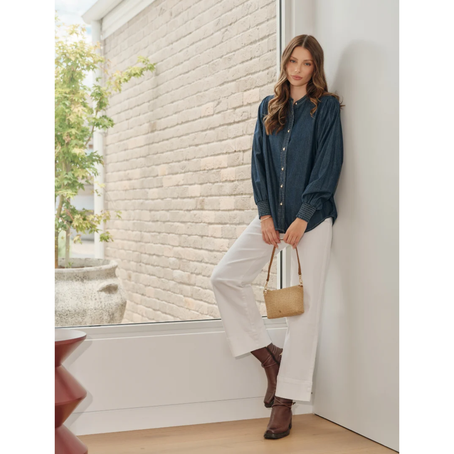Zjoosh - Fleur Denim Shirt | Indigo