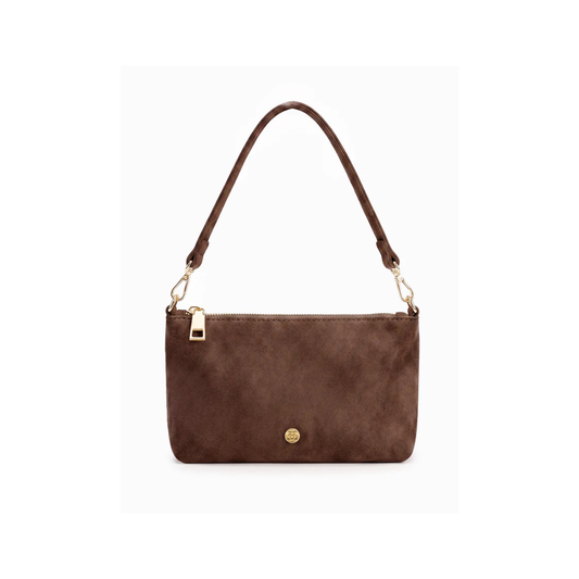 Zjoosh - Sadia Eco Suede Bag | Chocolate