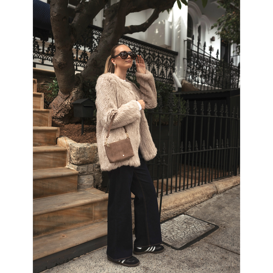 Zjoosh - Sadia Eco Suede Bag | Tan