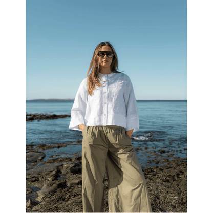 Maria Embroidered Shirt | White | Zjoosh