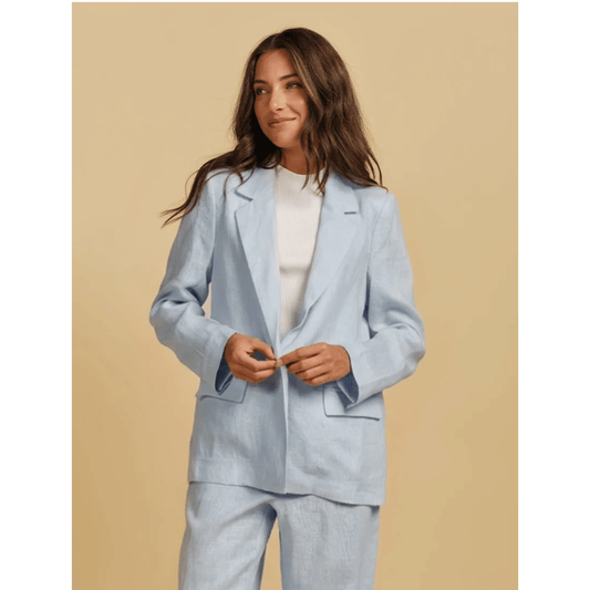 Zjoosh - Camden Linen Jacket | Pale Blue